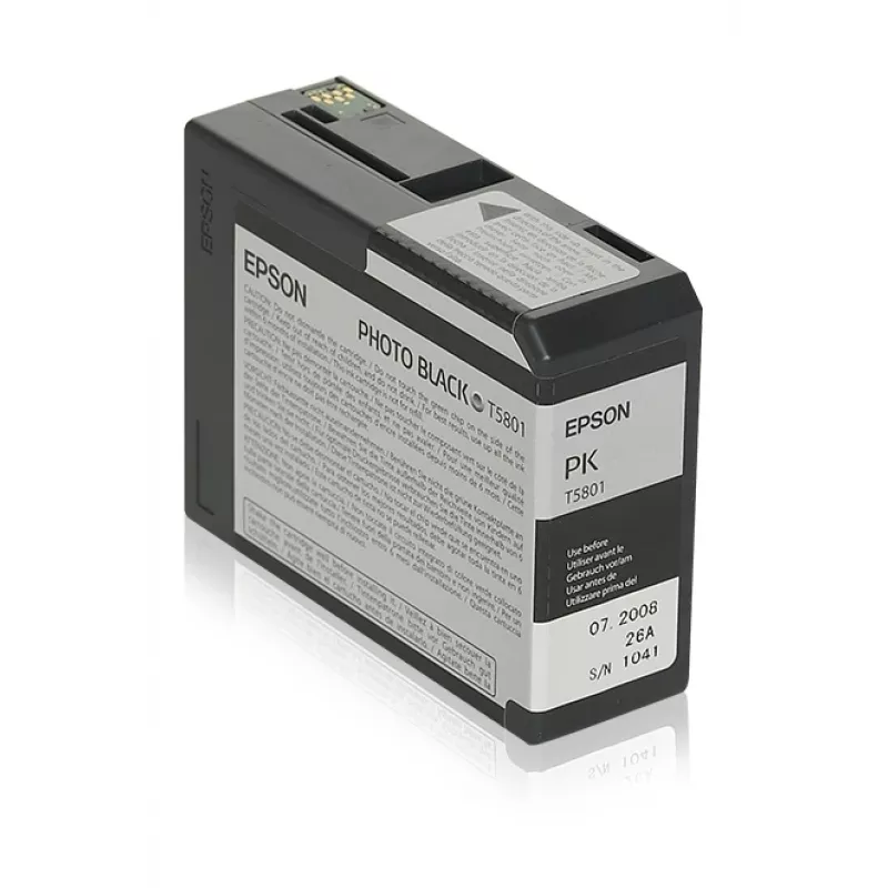 Epson T5801 (T580100) Tintenpatrone Foto Schwarz, 80 ml