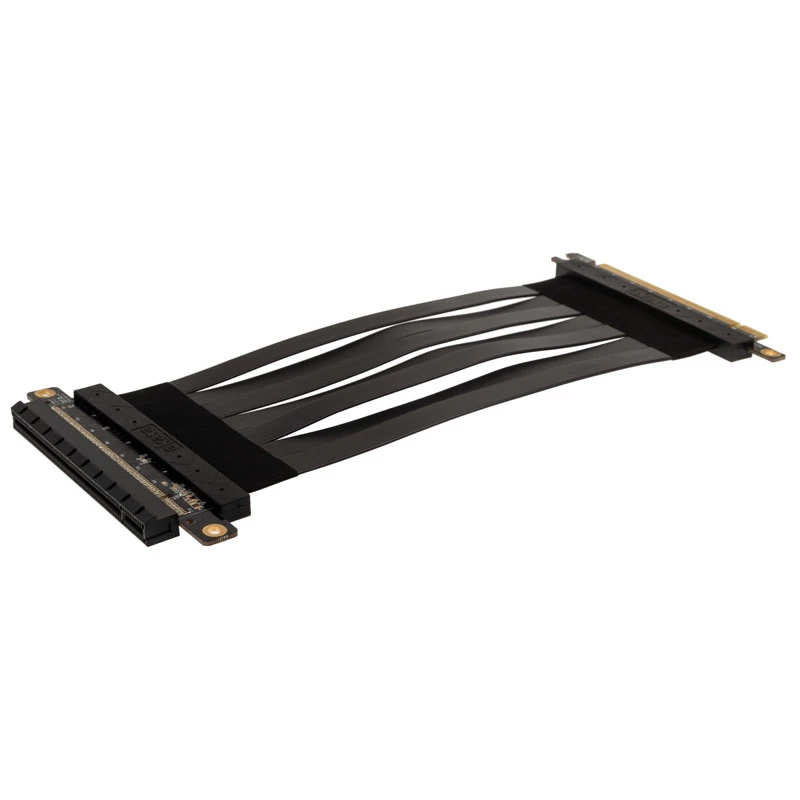 Akasa Riser Black X2 Mark IV Premium PCIe 4.0 x16 Riser-Kabel, 20 cm, AK-CBPE03-20B