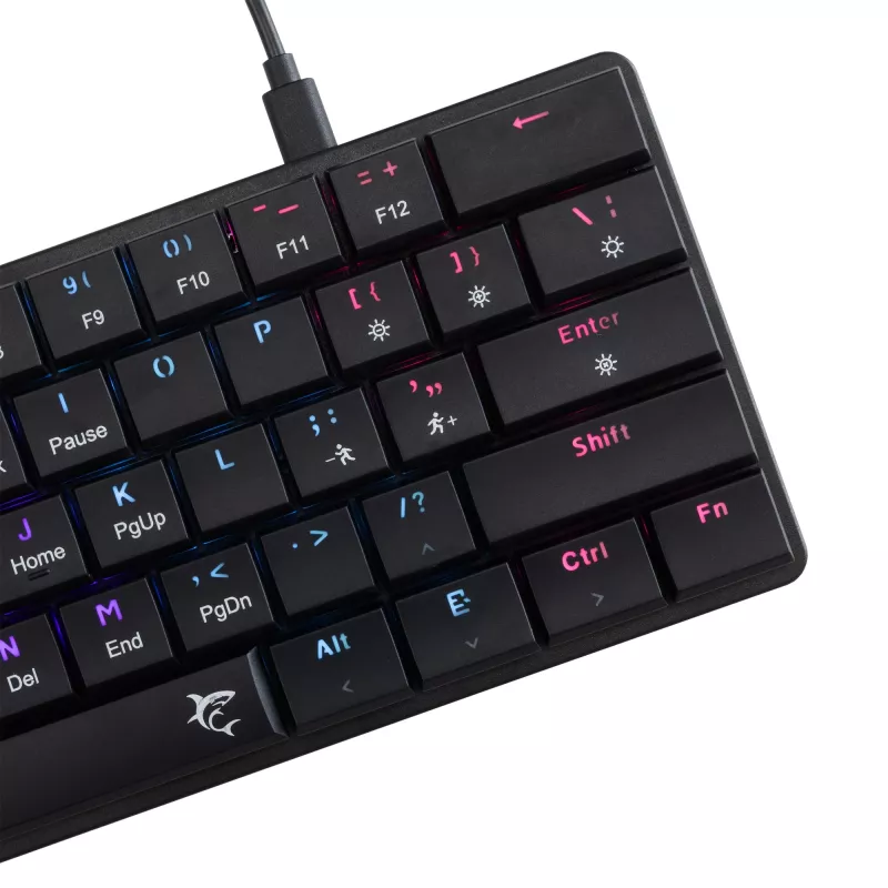 Mechanische Tastatur White Shark Nagamaki Schwarz — US-Layout, rote mechanische Schalter