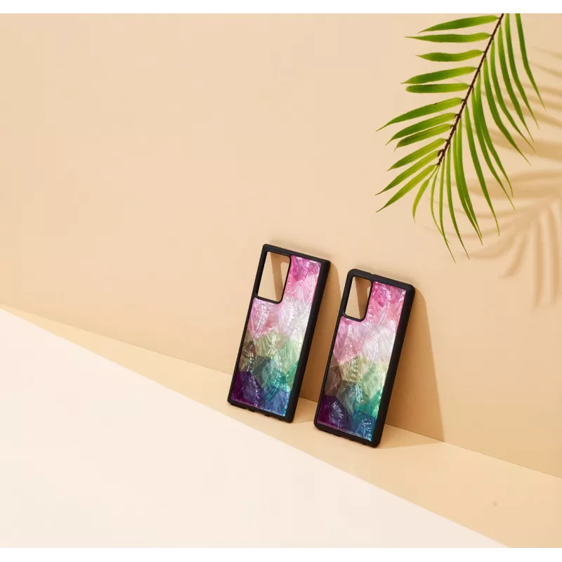 Schutzhülle iKins für Samsung Galaxy Note 20 – Wasserblumen-Motiv schwarz