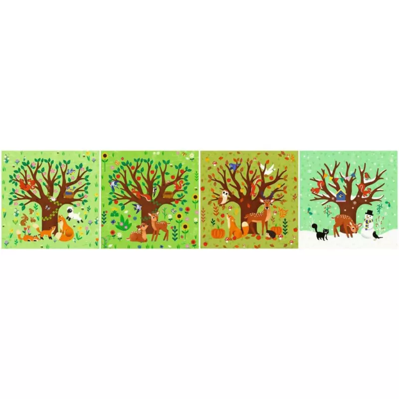 Puzzle UP - Vier Jahreszeiten (12, 16, 20 und 24 Teile)
