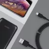 AUKEY CB-AL05 Lightning-auf-USB-A-MFi-Nylonkabel, 2 m, Schwarz