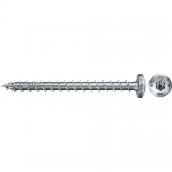 Schraube FISCHER 670332 — Holzschraube aus Metall 40 mm, Ø 4,5 mm, Gewindelänge 35 mm, 200 Stück