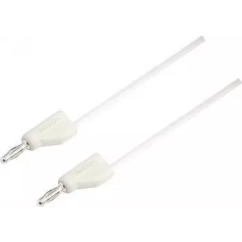 VOLTCRAFT Prüfkabel [Stecker 4 mm - Stecker 4 mm] 1,5 m Weiß MSB-300 (MSB-300-1.5-WS)