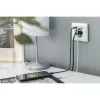 DIGITUS DA-70615 - Steckdosenauslass - 2P+E - Typ F, USB, USB Type C - mit Verschluss - 1 Steckdose, 2 USB-Anschlüsse - 2.8 A - weiß, RAL 9003