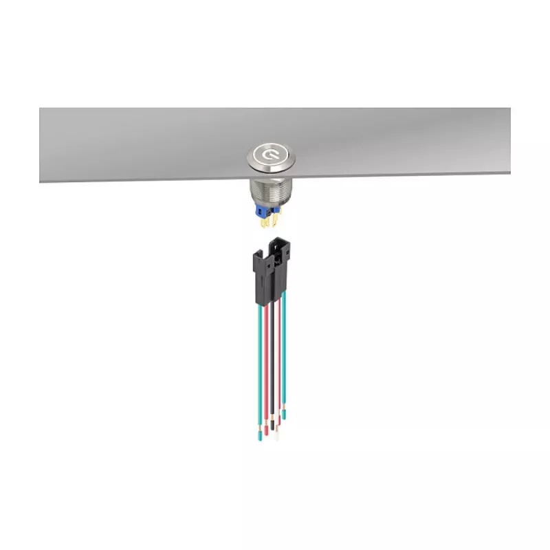 Delock 90791 Buchse für 22 mm 6-Pin Drucktaster oder Schalter
