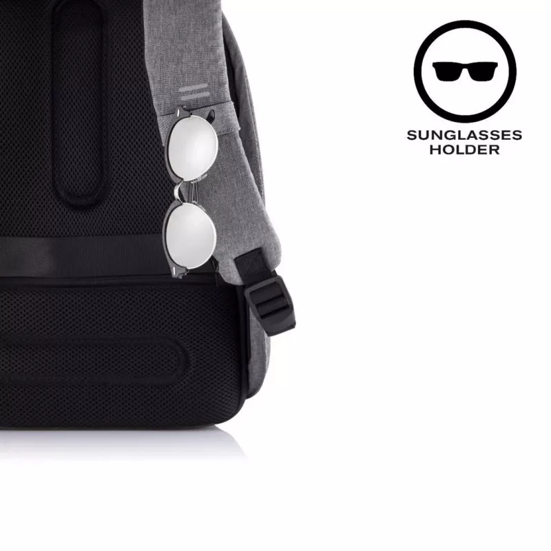XD Design Bobby Hero Regular P705.292 Anti-Diebstahl-Rucksack, 15,6-Zoll-Laptop, 12,9-Zoll-Tablet, 16 l, USB-Ladeanschluss, RFID-Tasche, Grau