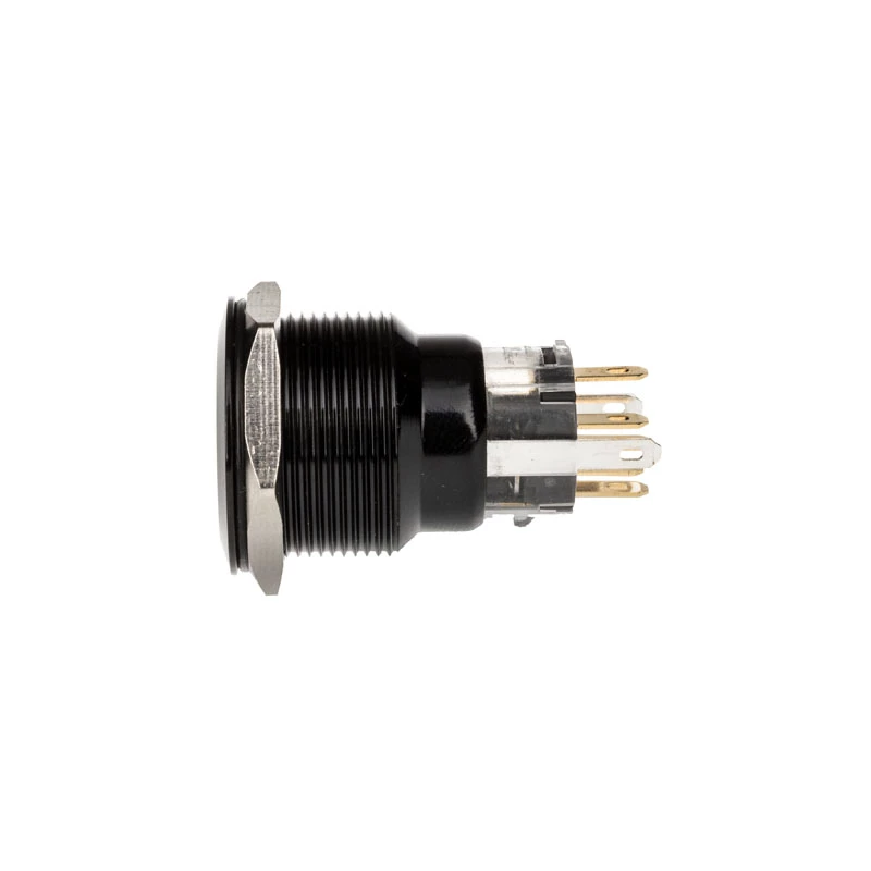 DimasTech vandalismusgeschützter Drucktaster 22 mm Blackline Dot RGB PD223