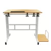 Maclean mobiler Laptop-Tisch, weiß, 80x60cm, 50kg max, höhenverstellbar 67-115cm, MC-124 W