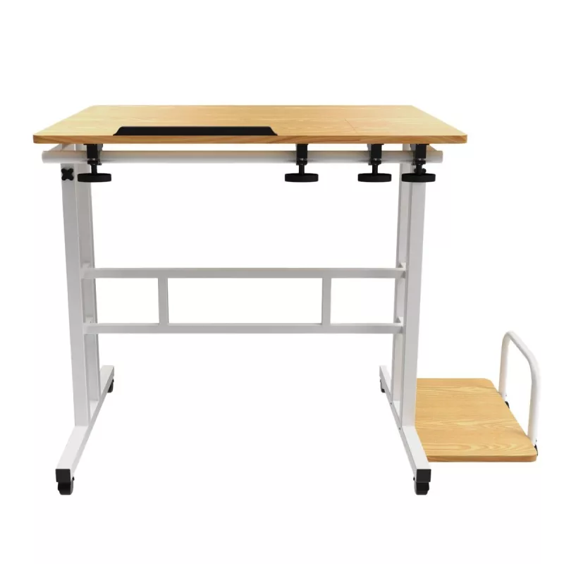 Maclean mobiler Laptop-Tisch, weiß, 80x60cm, 50kg max, höhenverstellbar 67-115cm, MC-124 W