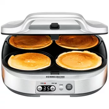 ROMMELSBACHER PC 1800, 4 Crêpes, Silber, Kunststoff, 13,5 cm, Tasten, 1800 W