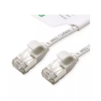 ROLINE GREEN U/FTP Patchkabel Kat.6A (Klasse EA), LSOH, schlank, Weiß, 5 m