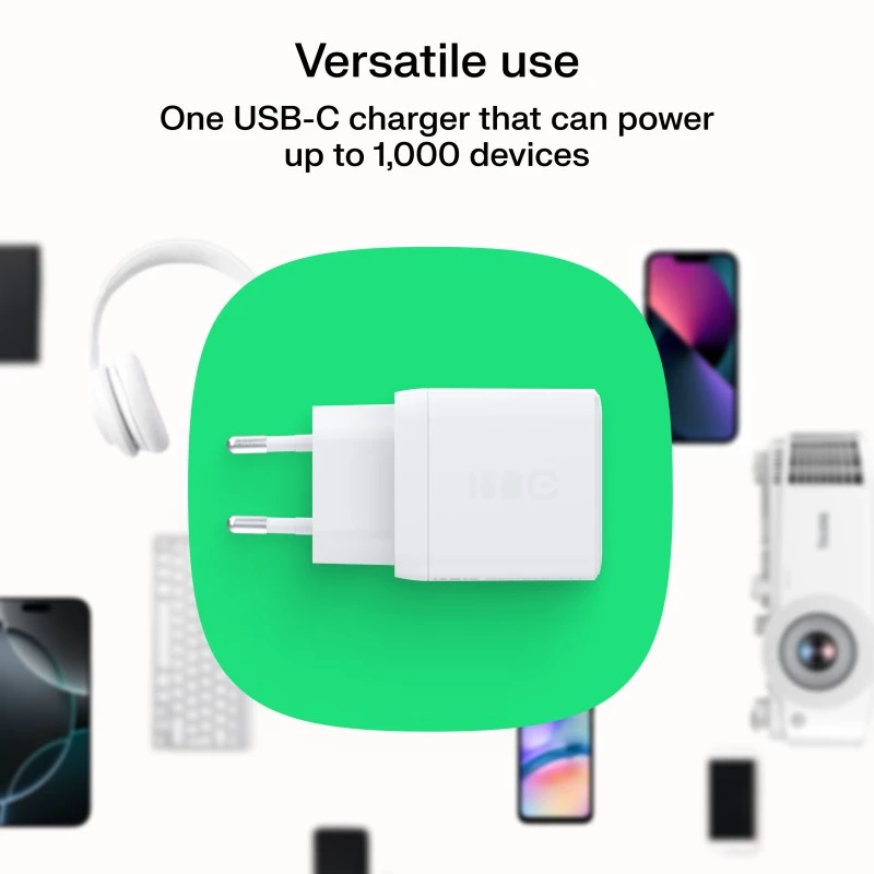 Netzteil Green Cell PowerSource Solo30 30W Weiß — USB-C-Ladegerät, 30 W Ausgangsleistung