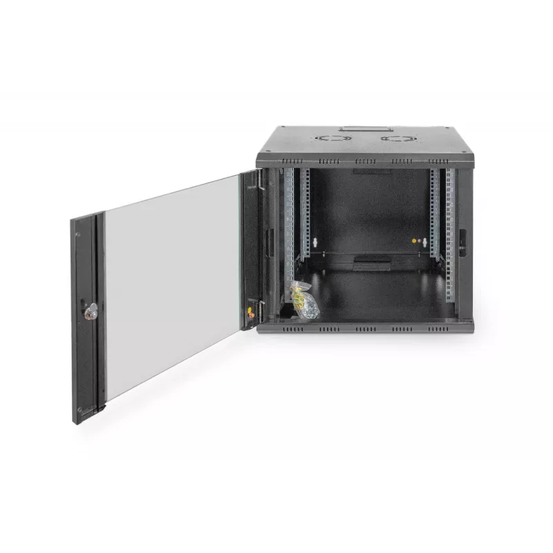 DIGITUS Professional Unique DN-19 09U-6/6-SW - Schrank - Netzwerkschrank - geeignet für Wandmontage - Schwarz, RAL 9005 - 9U - 48,3 cm (19) (DN-19 09U-6/6-SW)