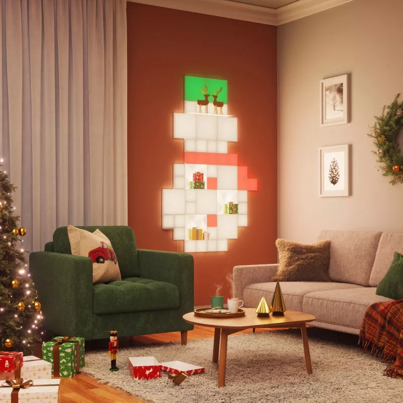 Nanoleaf Blocks Big Squares Starter Kit N8100K02-6BS, 6 LED-Panels, 16 Mio.+ Farben, WLAN 2,4 GHz, kompatibel mit Apple Home/Alexa/Google Home/SmartThings
