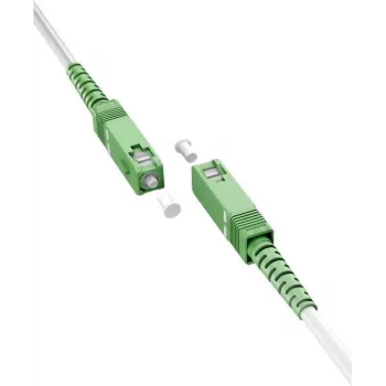 Goobay 59593 Glasfaserkabel 0,5 m SC/APC FTTH OS2 Weiß (59593)