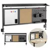 Ergo Office ER-300 B Tischtrennwand / Organizer, 1295 x 242 x 726 mm, Stahl, max. Belastung 10 kg, Schwarz
