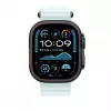 Apple 49mm Ice Blau Ocean Armband – Schwarz Titanium Finish