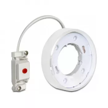 Beleuchtungszubehör DELOCK 46019, weiße Kunststoff-Wandhalterung, 83,5×83,5×26,5 mm