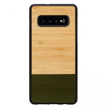 Smartphone-Hülle man and wood für Samsung Galaxy S10 Plus — Bambuswald Schwarz