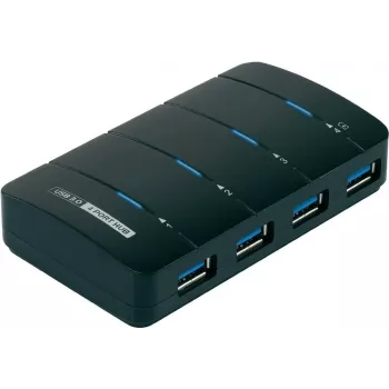Renkforce 4-Port USB 3.0 Hub, Schwarz