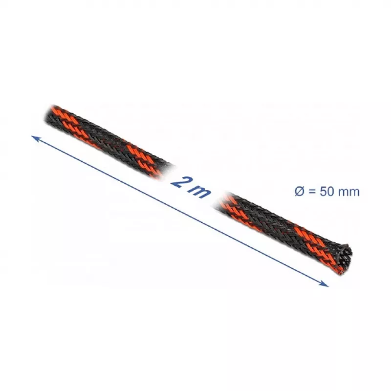 Kabelsleeve DeLOCK 20758 Schwarz Rot