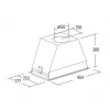 CATA GT-PLUS 45 WH/M 02030005 Dunstabzugshaube (Canopy), 60 cm, 645 m³/h, Energieklasse C, LED, Metallfilter, mechanische Bedienung, weiß