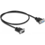 Delock 86886 RS-232 Nullmodem-Kabel, DB-9 Stecker auf Buchse, 0,5 m, Schwarz
