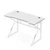 Gaming-Tisch huzaro Hero 1.6 Weiß — gerades MDF/Carbon-Tischplatte 1200×600 mm, Metallgestell, 750 mm Höhe