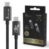 Extralink Smart Life CABESL05 USB-C-auf-USB-C-Kabel, geflochten, 240 W, 40 Gbit/s, 2 m, schwarz