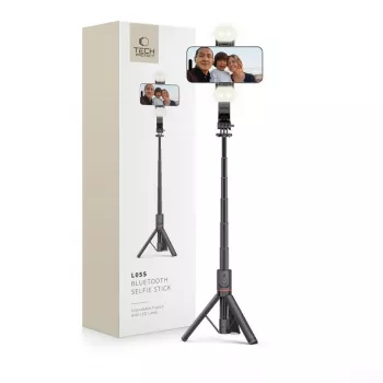Tech-Protect L05S Selfie-Stick-Stativ LED-Leuchte Bluetooth-Fernbedienung