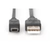 ASM AK-300108-018-S ASSMANN Kabel USB 2.0 HighSpeed CanonTyp USB A / Mini-USB B (5-polig) Stecker 1,8 m