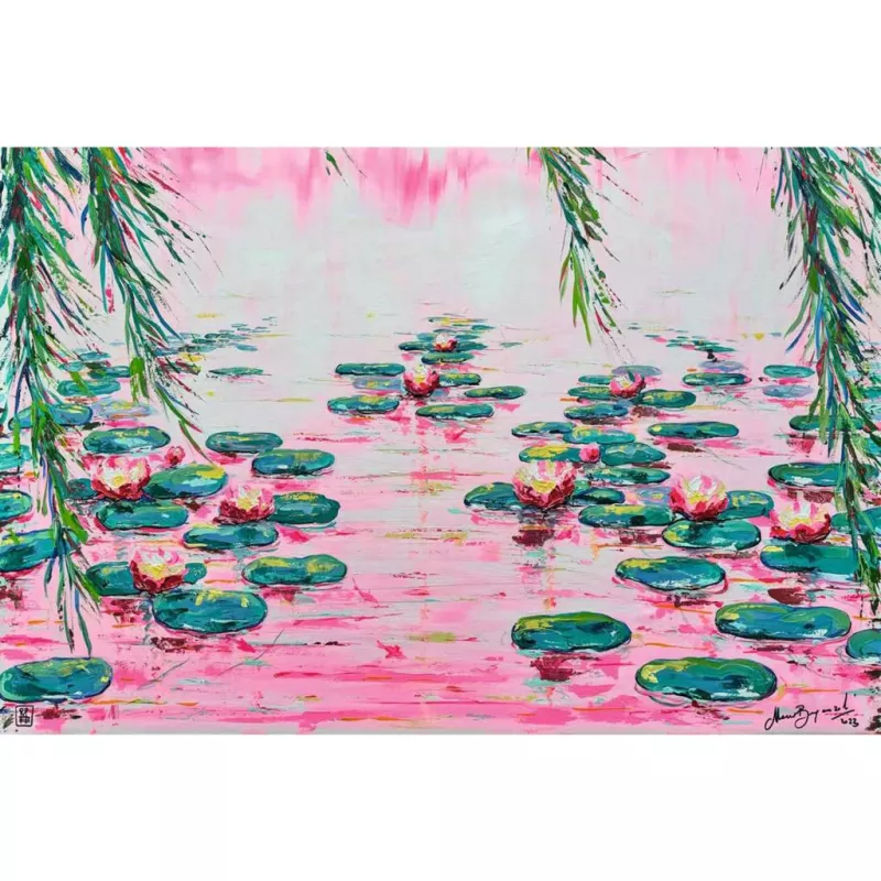 Puzzle 4000 Teile Ravensburger Pink Water Lilies von Mauro Bergonzoli