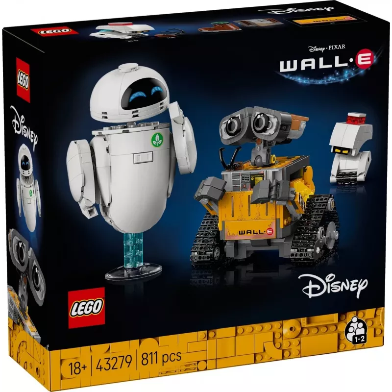 LEGO Disney Pixar 43279 WALL-E und EVE Bauset, 811 Teile, ab 18 Jahren