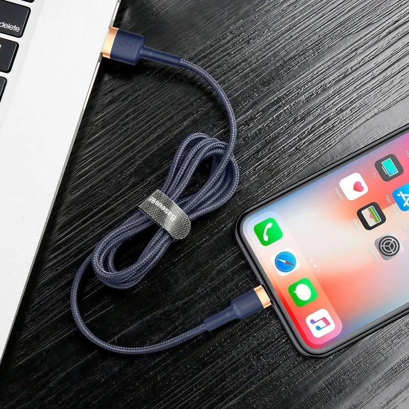 Lightning-Kabel Baseus CALKLF-CV3 2 m Blau Gold