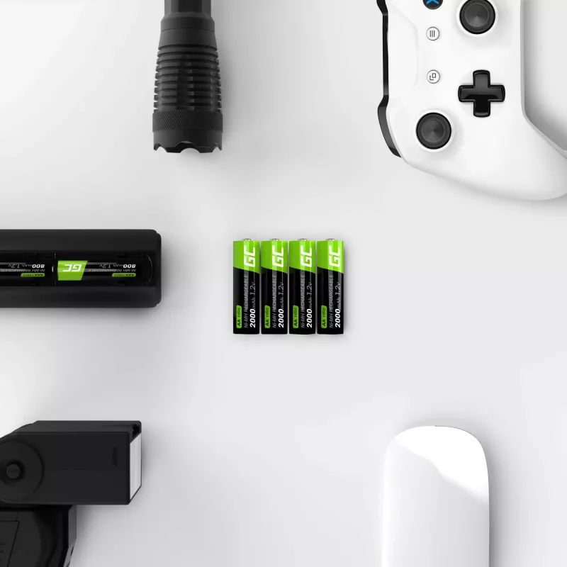 Green Cell GR02 NiMH AA Akkus, 4 Stück, 2000 mAh