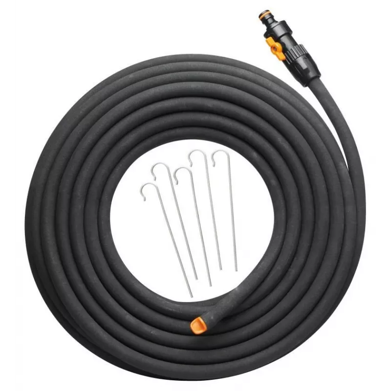 Fiskars 1025935 Gartenschlauch, 15 m, oberirdisch, Gummi, schwarz