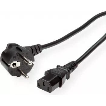 VALUE Netzkabel, gerade IEC-Buchse, schwarz, 0,6 m (19.99.1017)