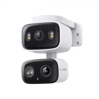 IP-Sicherheitskamera TP‑LINK Tapo C246D — 3MP (2304×1296), 2,8 mm, 107,8° Sichtfeld, PTZ-Dualobjektiv, IP65, Wi‑Fi/Gigabit, microSD bis 512 GB