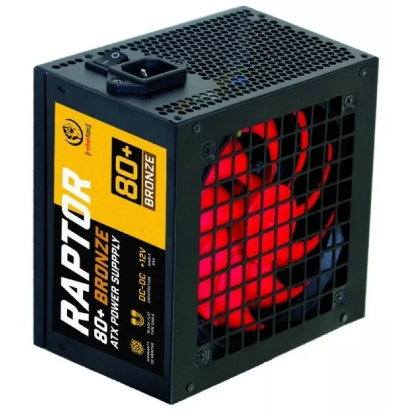 Netzteil RAPTOR 600W BRONZE 80+, Single Rail, DC-DC