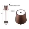 Beper P201UTP103 wiederaufladbare Tischlampe, Touch-Schalter, 2 W