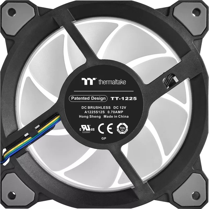 Thermaltake Riing Quad 14 RGB CL-F089-PL14SW-C 140-mm-Radiator-Lüfter, TT Premium Edition, schwarz