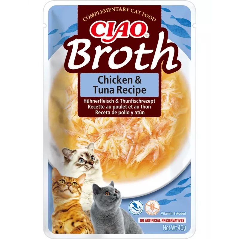INABA Ciao Broth Katzenleckerli Huhn und Thunfisch, 40 g