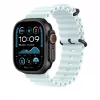 Apple 49mm Ice Blau Ocean Armband – Schwarz Titanium Finish