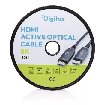 HDMI AOC Hybrid-Glasfaserkabel DIGITUS UHD 8K, 80 m