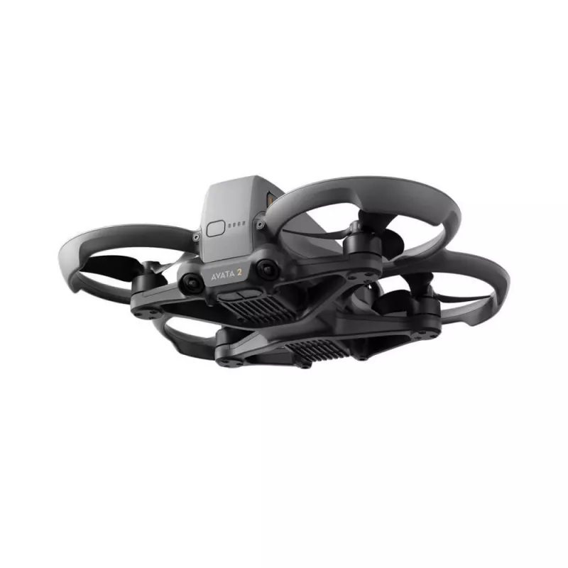Drone DJI Avata 2 — maximale Reichweite 13.000 m, maximale Geschwindigkeit 27 m/s, 4 Rotoren, Schwarz (ohne Brille oder Fernsteuerung)
