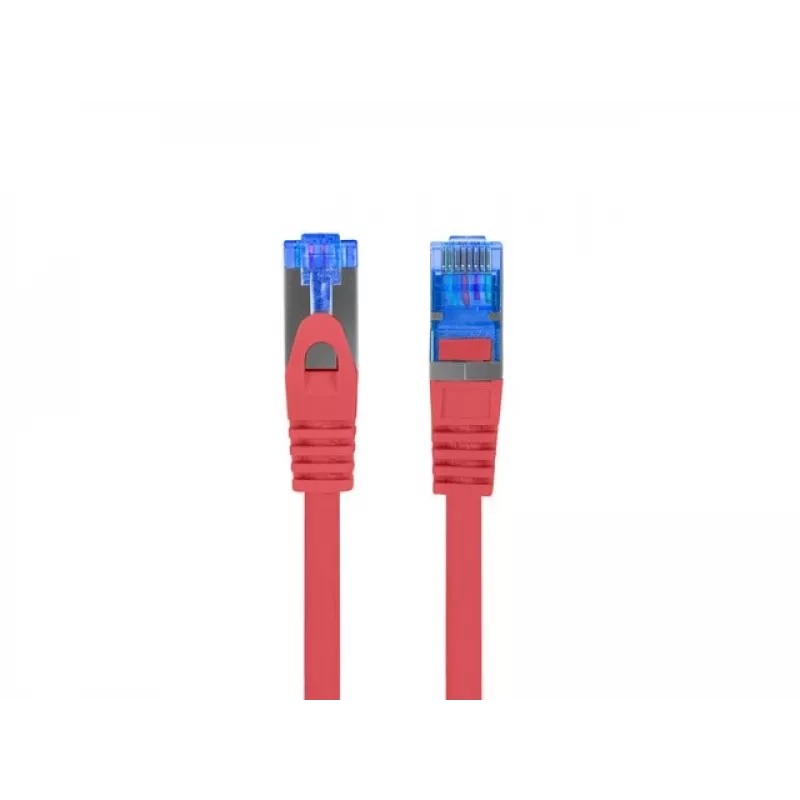 LANBERG PATCHCORD S/FTP CAT.6A 0.5M ROT LSZH