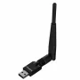 Lanberg NC-0150-WE Mini-USB-WLAN-Adapter N150, 150 Mbit/s, 1 externe Antenne, Schwarz