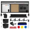 Ergo Office ER-300 B Tischtrennwand / Organizer, 1295 x 242 x 726 mm, Stahl, max. Belastung 10 kg, Schwarz
