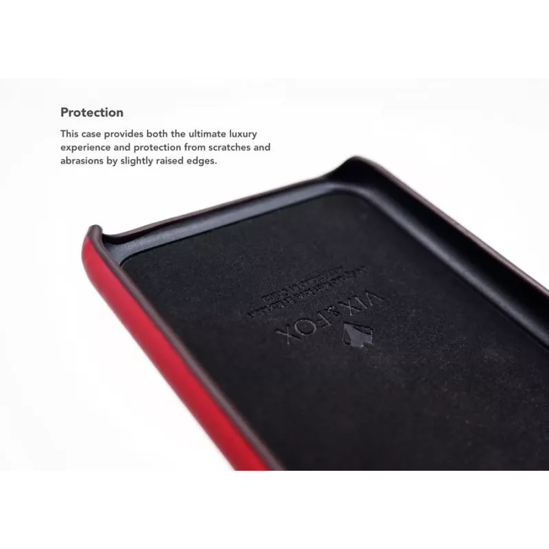 Card Slot Back Shell VixFox für iPhone X/XS — rubinrot, Rückseitenabdeckung mit integriertem Kartenfach